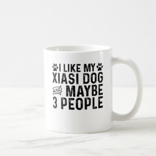 Caneca De Café Eu Gosto do Meu Cachorro Xiasi E 3 Pessoas