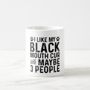 Caneca De Café Eu Gosto Do Meu Coração Da Boca Negra E De Três Pe