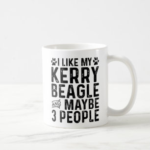 Caneca De Café Eu Gosto do Meu Kerry Beagle E de 3 Pessoas