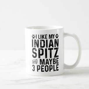 Caneca De Café Eu Gosto do Meu Spitz Indiano E de 3 Pessoas