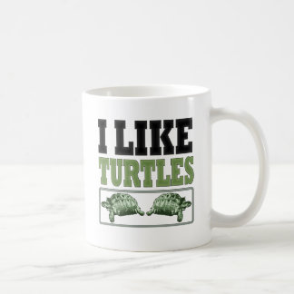 Caneca De Café Eu gosto do texto grande das tartarugas