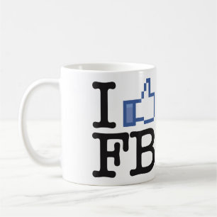 Caneca De Café Eu gosto dos polegares do FB Facebook acima da