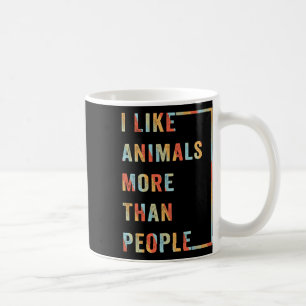 Caneca De Café Eu Gosto Mais De Animais Do Que De Pessoas