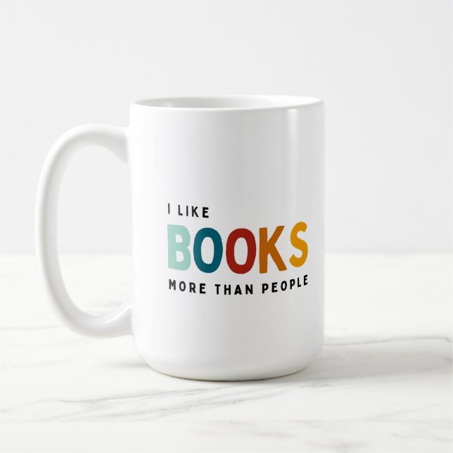 Caneca De Café Eu gosto mais de livros do que de pessoas (Esquerda)