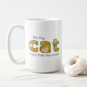Caneca De Café Eu Gosto Mais Do Meu Gato Do Que Da Pessoas De Caf