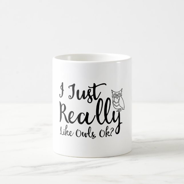 Caneca De Café Eu Gosto Mesmo De Corujas, Certo? (Centro)
