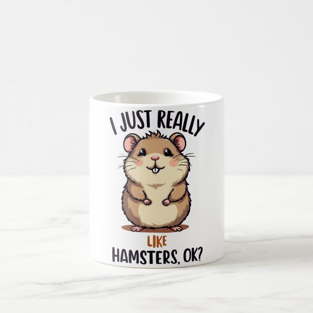 Caneca De Café Eu Gosto Muito De Hamsters (Centro)