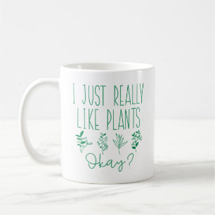 Caneca De Café Eu Gosto Muito De Plantas.