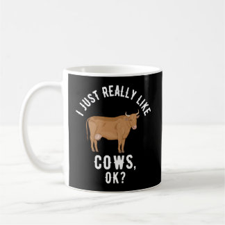 Caneca De Café Eu Gosto Muito De Vacas, Ok