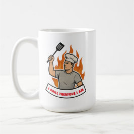 Caneca De Café EU GRELHO ENTÃO EU EXISTO engraçado para pai marid