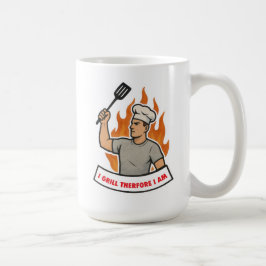 Caneca De Café EU GRELHO ENTÃO EU EXISTO engraçado para pai marid