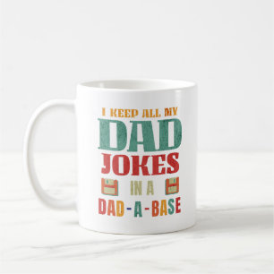 Caneca De Café Eu Guardo Todas As Minhas Piadas Pais Em Um Pai Um