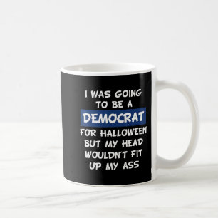 Caneca De Café Eu Ia Ser Um Democrata Para O Halloween