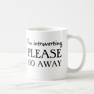 Caneca De Café Eu introverting, parto por favor