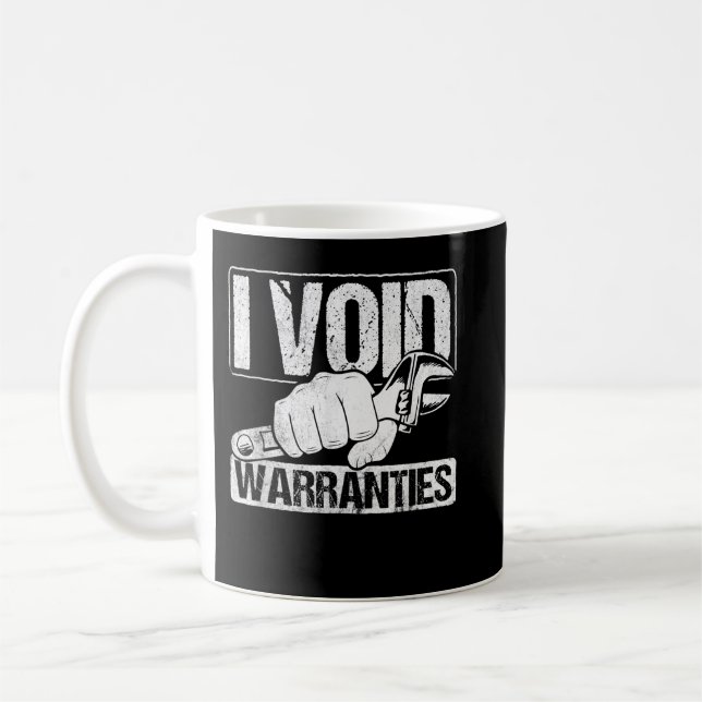 Caneca De Café Eu Invalidar Garantias Mecânico de Oficina Ajuste  (Esquerda)