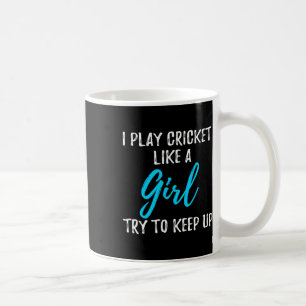 Caneca De Café Eu jogo críquete como uma menina presente