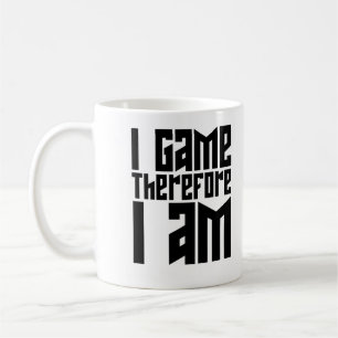 Caneca De Café Eu jogo, logo existo.