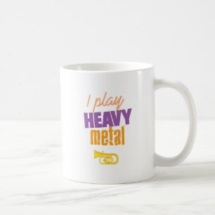 Caneca De Café Eu jogo o jogador engraçado da tuba do metal