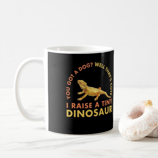 Caneca De Café Eu Levanto Um Pequeno Dinossauro Lizard Répteis (Com Donut)