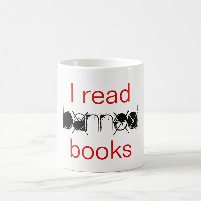 Caneca De Café Eu Li Livros Banidos Mug (Centro)