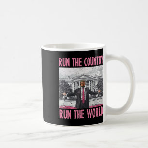 Caneca De Café Eu Lidero O País E O Mundo Engraçado Trump 1
