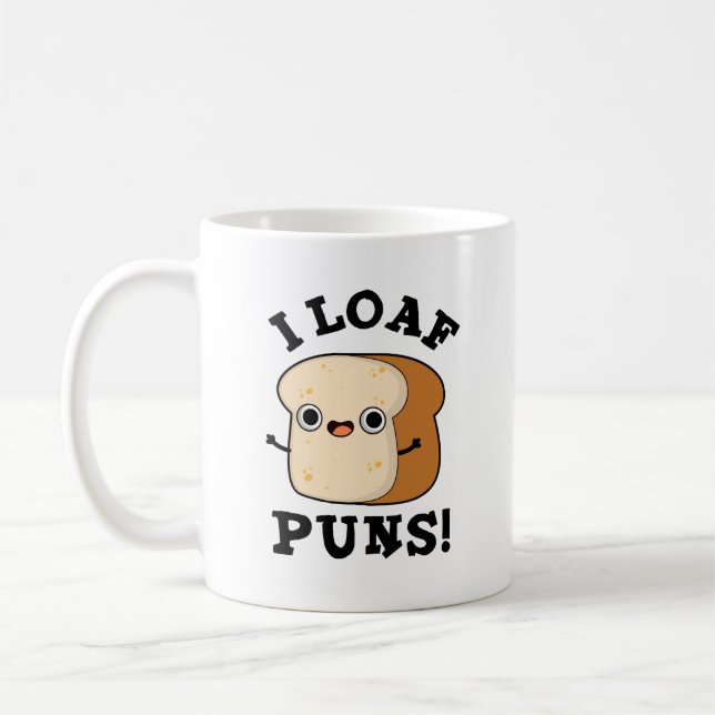 Caneca De Café Eu Loaf Puns Engraçado Pão Pão (Esquerda)