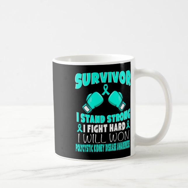 Caneca De Café Eu Luto Contra A Consciência Da Doença Renal Polic (Direita)