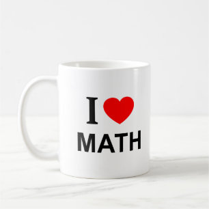 Caneca De Café Eu ❤️ MATEMÁTICA Eu AMO MATEMÁTICA Eu ADORO MATEMÁ