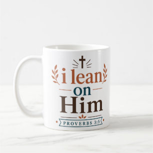 Caneca De Café Eu Me Apoio Nele Citação Clássica de Fé Cristã