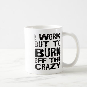 Caneca De Café Eu Me Exercito Para Queimar O Motivacional De Trei