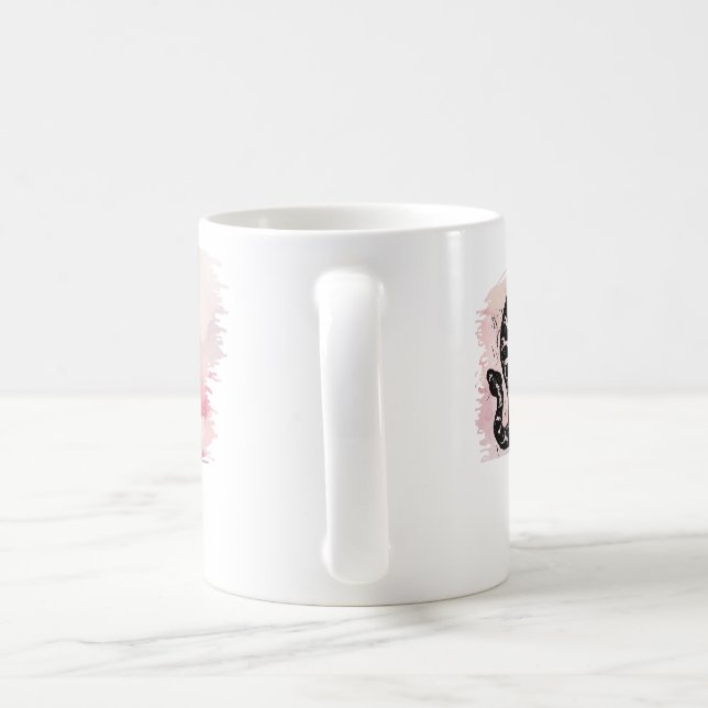 Caneca De Café Eu mordo Massasauga Rattle Cobra a rosa (Alça)