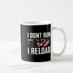 Caneca De Café Eu Não Corro Eu Recarrego Bandeira Dos EUA Armas D