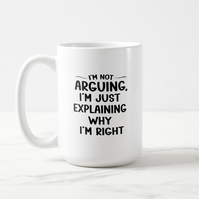 Caneca De Café Eu não estou discutindo, estou apenas explicando p (Esquerda)
