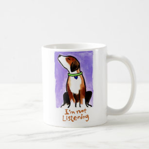 Caneca De Café Eu não estou escutando (o doggy)