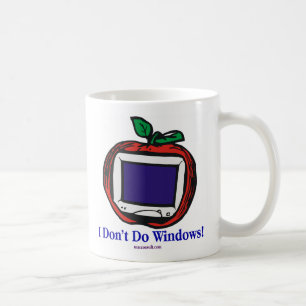 Caneca De Café Eu Não Faço Janelas!
