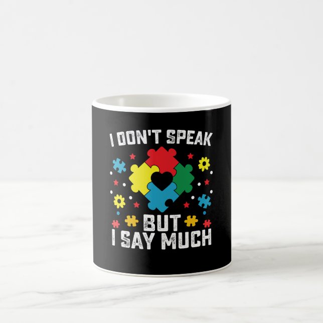 Caneca De Café Eu Não Falo Mas Digo Muito Conscientização sobre A (Centro)
