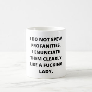 Caneca De Café Eu Não Larga Profanidades, Eu Os Enuncio, Engraç