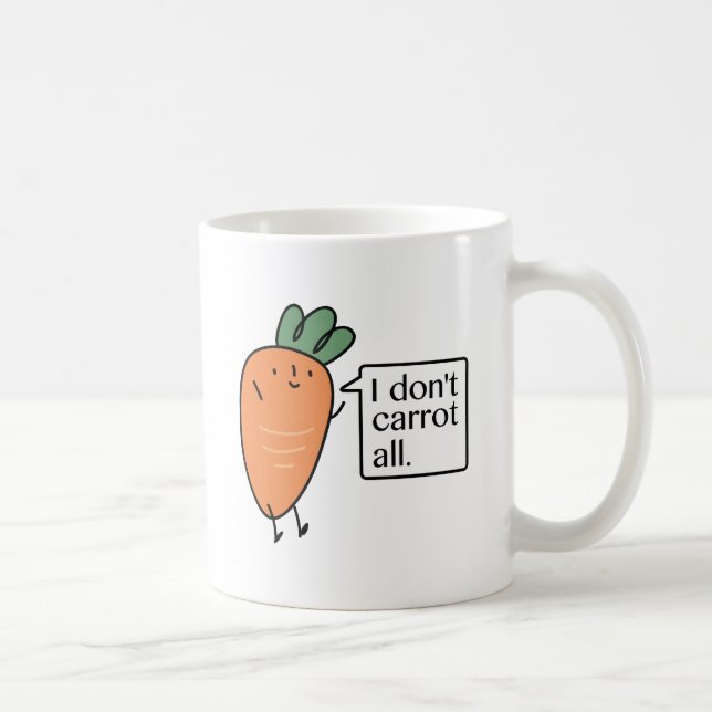 Caneca De Café Eu Não Me Importo Com Cenoura (Direita)