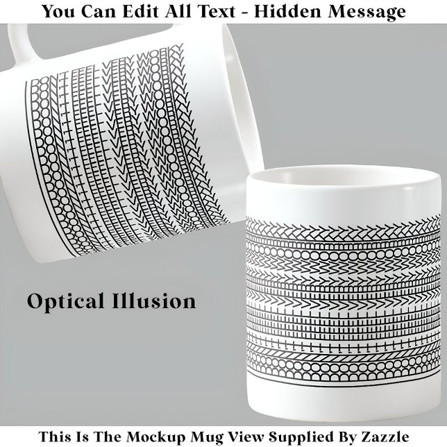 Caneca De Café Eu não me sinto muito estranha Mensagem oculta de  (Criador carregado)