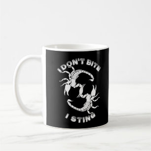 Caneca De Café Eu não mordo, eu pico - Design Scorpio
