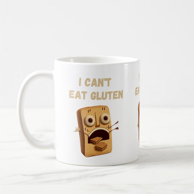 Caneca De Café Eu não posso comer Gluten (Esquerda)