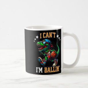 Caneca De Café Eu não posso estar a jogar Dinossauro de basquete