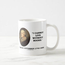 Caneca De Café Eu não posso viver sem os livros