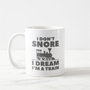 Caneca De Café Eu não ronco sonho sou um trem