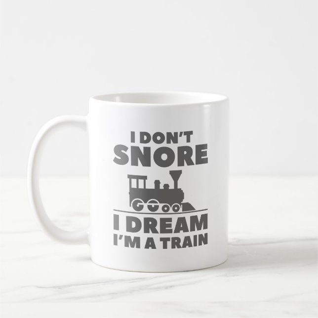 Caneca De Café Eu não ronco sonho sou um trem (Esquerda)