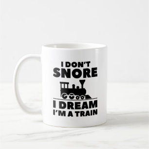 Caneca De Café Eu não ronco sonho sou um trem