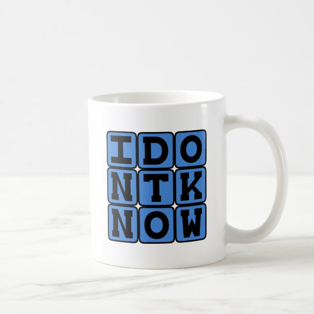 Caneca De Café Eu Não Sei, Ignorância (Direita)