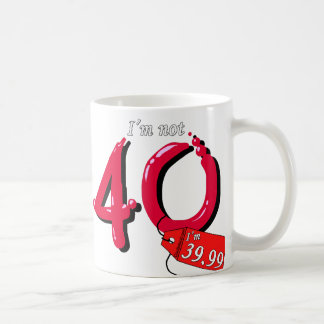 Caneca De Café Eu não sou 40 que eu sou texto de 39,99 bolhas