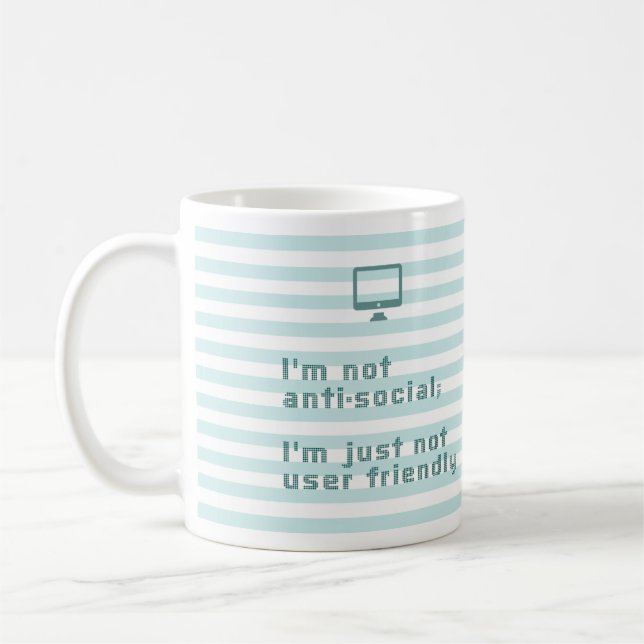 Caneca De Café Eu não sou anti social; Eu não sou apenas de fácil (Esquerda)