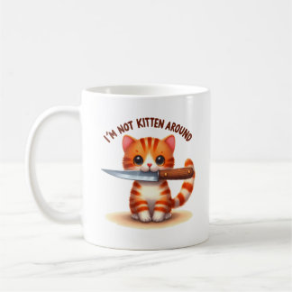 Caneca De Café Eu não sou Kitten, Gato Sarcástico e Bonito.
